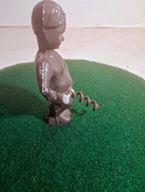 Vintage Cast Iron Cork Screw Little Boy Peeing